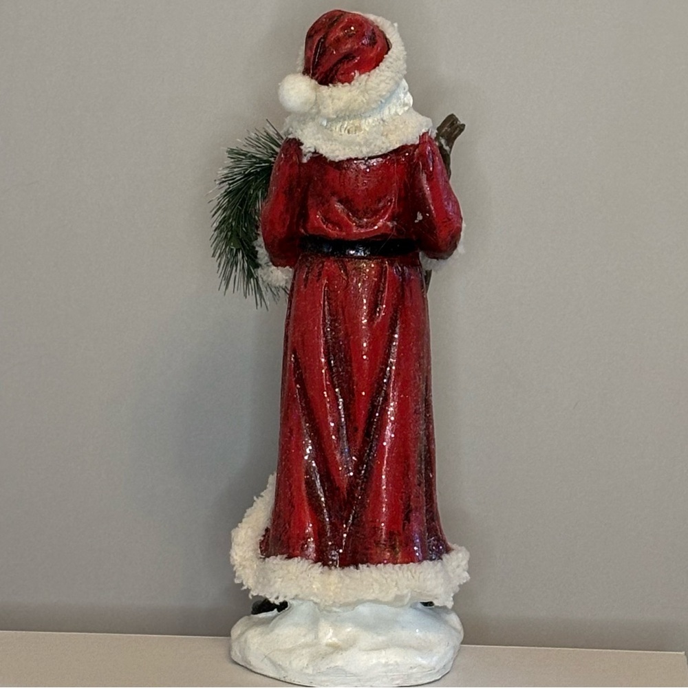 15 Inch Santa Claus with Wreath and Walking Stick by Valerie Parr Hill - Picture 4 of 4
